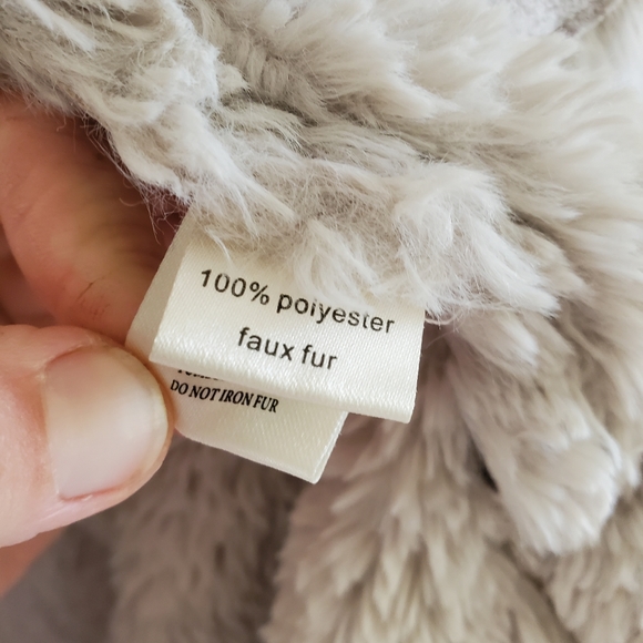 Dylan Women Gray Faux-Suede Shearling Sleeveless Vest Jacket Coat M - Picture 6 of 9